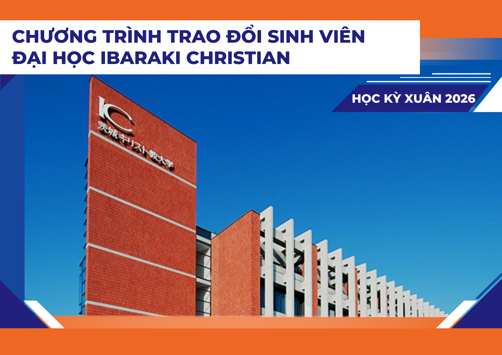 Trao đổi SV tại ĐH IBARAKI CHRISTIAN – Học kỳ Xuân 2026