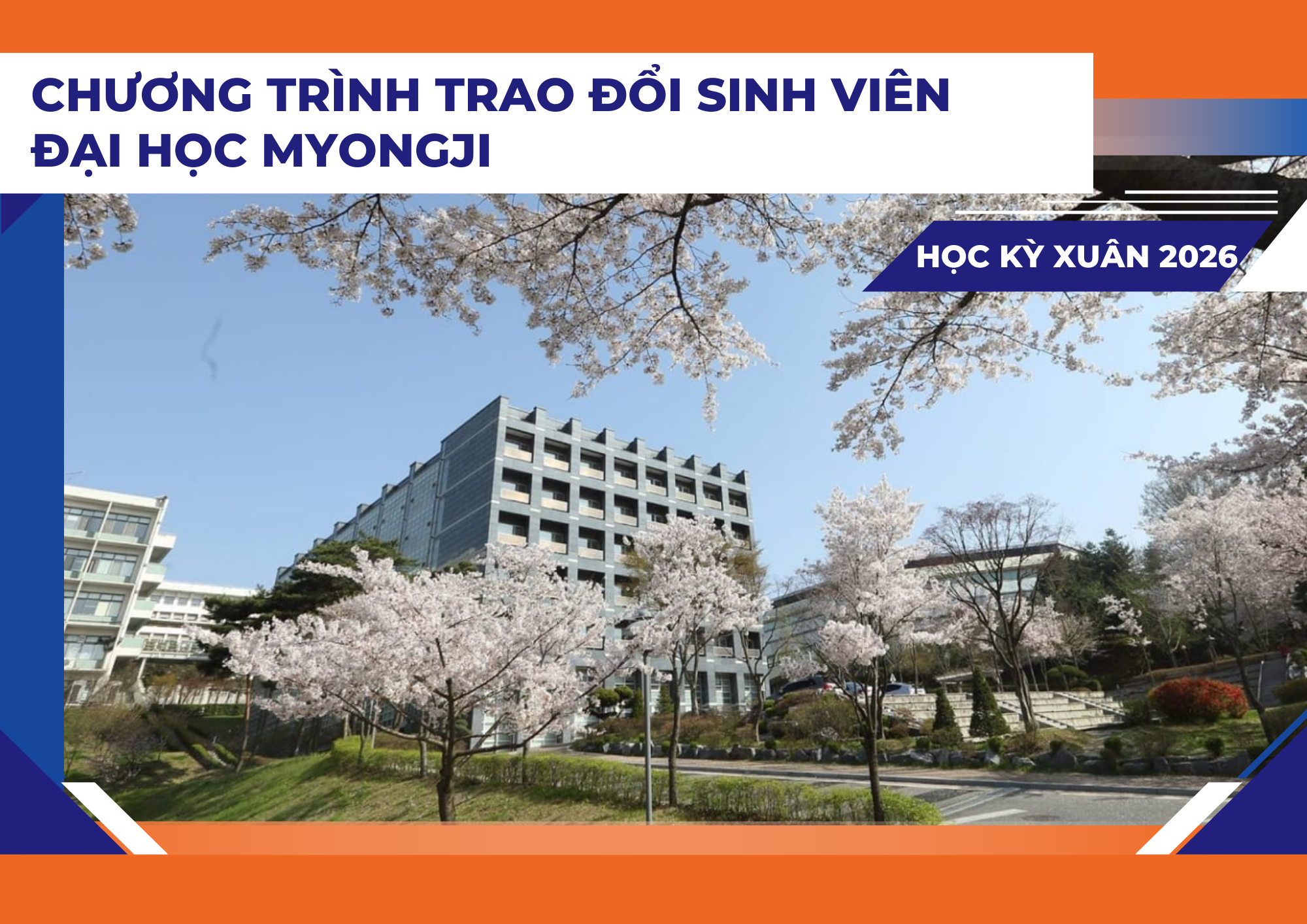 Trao đổi SV tại Đại học Myongji, Hàn Quốc, HK Xuân 2026